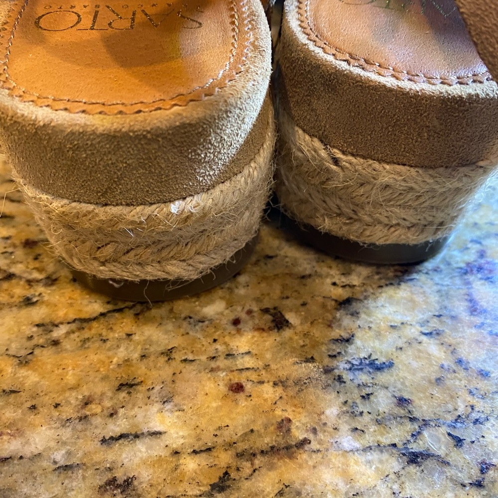 Franco Sarto Leather Espadrilles - Picture 6 of 11